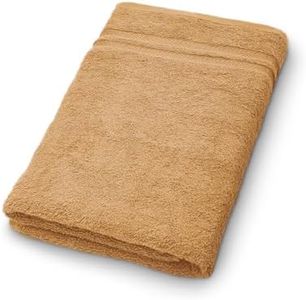 Welspun Arlo 100% Cotton Bath Towel | Towels for Bath Large Size | Soft & Highly Absorbent Cotton Bath Towel | Quick Dry Bathing Towel for Men & Women | 70 x 137 cm | Tan