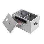 Grease Trap Interceptor, Stainless Steel Wastewater Grease Traps Commercial for Under Sink, Commercial Grease Separator with Top Inlet for Restaurant Kitchens, Hotels and Buffets