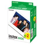 Instax WIDE instant film White border, 20 shot pack, suitable for all instax WIDE cameras and printers, Packaging May Vary