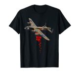 Mens Lancaster Bomber Poppy Drop T-Shirt