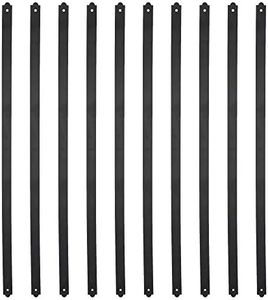 29-1/2 Inches Myard Heavy Duty Flat Straight Iron Deck Balusters with Screws for Wood Composite Facemount Deck Railing (25-Pack, Matte Black)