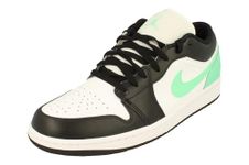 NIKE Air Jordan 1 Low Mens Trainers 553558 Sneakers Shoes (UK 10 US 11 EU 45, White Black Green Glow 131)