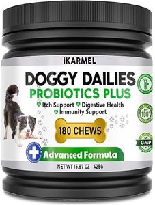Doggy Dailies Probiotics for Dogs - Canine Supplements for Digestive and Immunity Support - Skin Health and Itch Support - Vitamin Treats - Veterinarian Formulated Probiotic