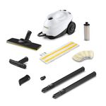 Kärcher SC 3 EasyFix Steam Cleaner, 1900W, 3.5 bar, 1L, 75m², Heats in 30s, Includes Floor Cleaning Kit, Descaling Cartridge, Nozzles, White