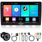 Wagzo Car Android System Touch Screen 9 Inch| TS9Pro Car Android Player|4GB/64GB|4th Gen|4Core|IPS Display|GPS & Bluetooth|WiFi & FM| Steering Control| LED Camera Included with Car Music System