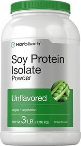 Horbäach Soy Protein Isolate Powder | 3lb | Unflavored | Vegan, Non-GMO, Gluten Free