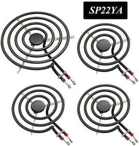 AMI PARTS SP22YA Electric Range Burner Element Unit Set Replacement for G-E Hot-point Ro-per Ken-more Range Stoves (1 x WB30X253 8" & 3 x WB30X254 6")