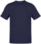 adam & eesa 100% Cotton Kids Value Weight Unisex Short Sleeve T-Shirt Dark Navy