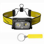 Nitecore NU25 (400L) 400 Lumen Headlamp Dual Beam USB-C Rechargeable Headlight Tag, Black