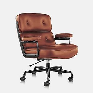 MIUZ Executive Chair PU Leather Office Chair Ergonomic Chair Lounge Chair Reception Chair Adjustable (Brown)