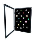 SilverStar Pin - Enamel Pin Badge Collection Case, Wall Mountable Shadow Box Display