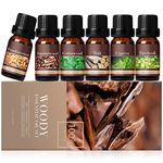 ARVIDSSON Woody Essential Oils Set for Men, Manly Fragrance Oils for Diffuser - Frankincense, Teakwood, Sandalwood, Cypress, Cedarwood, Patchouli Scent Oil