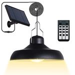 Solar Shed Lights Outdoor - Pendant Light Indoor 3000K|4500K|6500K| with Remote Control Solar Lights Outdoor IP65 Waterproof Solar Indoor Lights for Gazebo,Garden,Camping Accessories,Porch