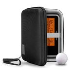 USA Gear Golf Monitor Case - Swing Caddie Hard Case Compatible with - Swing Caddie SC300, SC200 Plus, and More Golf Accessories - Water Resistant Exterior and Scratch Resistant Interior (Black)