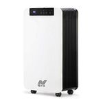 NETTA 12L/Day Low Energy Dehumidifier - Digital Control Panel, Air Filter, Continuous Drainage, Auto Restart, Timer, 1.5L Water Tank - For Home & Office, Damp Mould Control, Laundry Cloth Drying