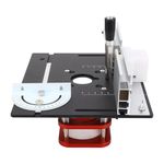 Router Table Lifting System Base, Aluminium Router Table Insert Plate with Miter Gauge Guide, Top Plate Lift Base for 64 66mm Diameter Motors,Woodworking Benches Router Flip