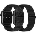 Runostrich Nylon Sport Strap Compatible with Apple Watch Strap 42mm 41mm 40mm 38mm Women Men, Adjustable Sport Solo Loop Bands for iWatch Series 10 9 8 7 6 5 4 3 2 1 SE, 2 Pack