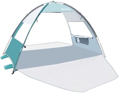 OutdoorMaster Beach Tent for 3 Person with 2 Doors, Easy Setup Sun Shade Shelter, Portable Beach Shade Sun Canopy with UPF 50+ UV Protection, Extendable Floor with Carrying Bag - Cancun Seashore