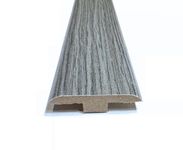 Solid Laminate/Wood Flooring MDF Threshold Strip T Bar 2 Modern Oak Colours (0.9m, Texas Grey Oak)