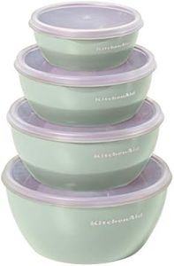 KitchenAid, Thermoplastic Rubber,Prep Bowls with Lids, Set of 4, Pistachio,32 oz