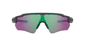 Oakley Men's OO9208 Radar EV Path Rectangular Sunglasses, Steel/Prizm Road Jade, 38 mm