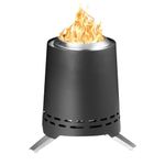 Onlyfire Tabletop Fire Pit, Smokeless Fire Pit with Pot Bracket & Carry Bag, Wood&Pellet Burning, Mini Portable Firepit for Outdoor Camping Tailgating Patio Backyard, Stainless Steel, Black