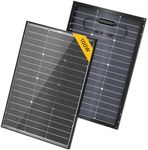 BougeRV 24V N-Type 16BB 100W Bifacial Solar Panel, 24V 100 Watt Solar Panel, for RV Camping Boat Marine Log Cabin Roof, Black Frame (1PCS)