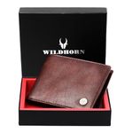 WildHorn Leather wallet for Men with 6 Credit Card Slots I 2 Currency Compartments I 1 Coin Pocket