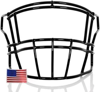 Green Gridiron - SF-2EG-II for Riddell SpeedFlex + Chrome US Flag Helmet Decal (Black)