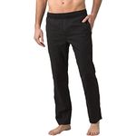 prAna Men's Vaha Straight Pant 30" Inseam Yoga, Dark Black, M