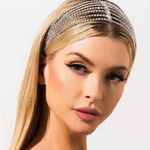 FRCOLOR Crystal Rhinestone Bejewelled Headband Multi- layer Hairband Diamond Headband Sparkly Crystal Headband Bling for Wedding Party