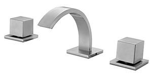 ALFI brand AB1326-BN Modern Widespread Bathroom Faucet, Brushed Nickel