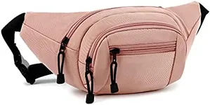 TOPERIN Fanny Packs for Women Men Running Waist Packs Belt Bag Waist Bag Light Pink