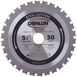 Oshlun SBF-054030 5-3/8-Inch 30 Tooth MTCG Saw Blade with 20mm Arbor (5/8-Inch and 10mm Bushings) for Mild Steel and Ferrous Metals