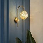 CITRA Fairy Glass Ball Wall Light Metal - Gold Warm White ,Corded Electric