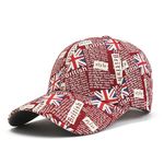 Union Jack Baseball Cap Women Men British England Flag Hat Snapback Cap Adult Teen Trucker Cap Adjustable Outdoor Sports Sun Hat 70Years Queen Party Festivals Holiday VJ Day Baseball Hat 55-58CM Red