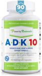 Power By Naturals ADK 10 Vitamin – Advanced Formula, Double Strength A D K 10000 iu – High Potency Vitamins A, D3 (10,000 iu), K2 (MK-7) – Best Supplement for Bones, Heart & Immune Support (90 Pills)