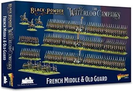 WarLord Black Powder Epic Battles: The Waterloo Campaign French Middle & Old Guard Military Table Top Wargaming Plastic Model Kit 312002004