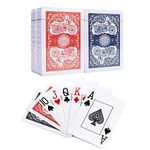 Vinsani Motorbike Playing Cards, Poker Size Standard Index, 4 Decks of Cards (2 Red and 2 Blue), for Blackjack, Euchre, Canasta, Pinochle Card Game, Casino Grade