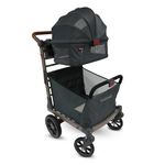 Wadabuggy Premium Pet Cart | Smooth Ride Luxury Dog & Cat Stroller w/an Extra Large Shopping Basket | Includes A Ventilated Canopy, 2 Cup Holders, Super Easy Fold & Maneuverability