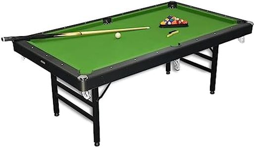 DEVESSPORT Mesa de Billar Plegable 7 pies Patas de Metal 213 x 120 x 81 cm Billar para Adultos Sin Retorno de Bolas Todos Accesorios Tejido Gran Duración