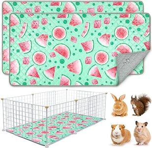 2 Pack Guinea Pig Bedding, Washable Guinea Pig Cage Liner Reusable Guinea Pig Mat Waterproof Guinea Pig Bedding for Cage, Super Absorbant Guinea Pig Pee Pads for Small Animals Hamster Rabbit Squirrel