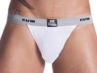 Gym 1" Waistband Swim/Run Jockstrap (Large, White)