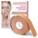 Akissos Facial Myofascial Lift Tape Face Lift Tape Anti Wrinkle Patches Neck Lift Tape Unisex For Firming and Tightening Skin 2.5cm*5m