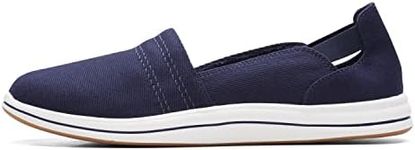 Clarks Women's Breeze Step II Slippers, Dark Navy Fabric, 9.5 US