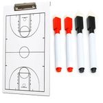 Armastuse Football Whiteboard for Coaches, Double-Sided Dry Erase Coaches Clipboard with 4 pcs Dry Erase Marker Pens,Coaches Marker Board for Soccer