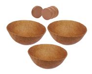 COIRGARDEN-Coco Fiber Liner - Hanging Planter Coir POTS - Coir Liner - Basket Liner 10INCH - Buy 3 Pieces (GET Coco Disk 4 NOS Free)