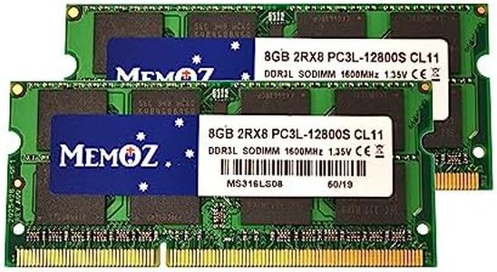 Memoz 16GB DDR3L 2x8GB Notebook PC3L 12800 Laptop Memory SoDimm 1.35V 204 Pin 5 Years Warranty RAM