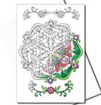 Art Eclect Mandala Coloring Greeting Cards, 10 Cards with Envelopes for Adults to color for Any Occasions (MandalaS1/White - 10 cards)
