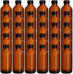 Bekith 30 Pack 4 oz Amber Glass Bot